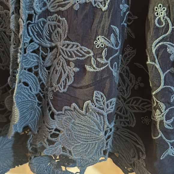 Johnny Was blue on blue embroidered - Picture 3 of 5